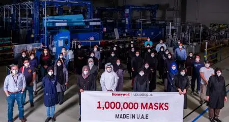 Honeywell and Mubadala subsidiary reach production milestone of one million N95 Masks in the UAE