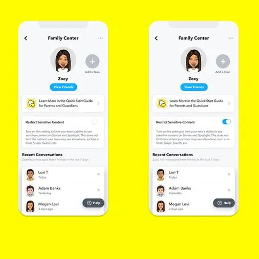 Snap Inc. launches Family Center content controls for Snapchat