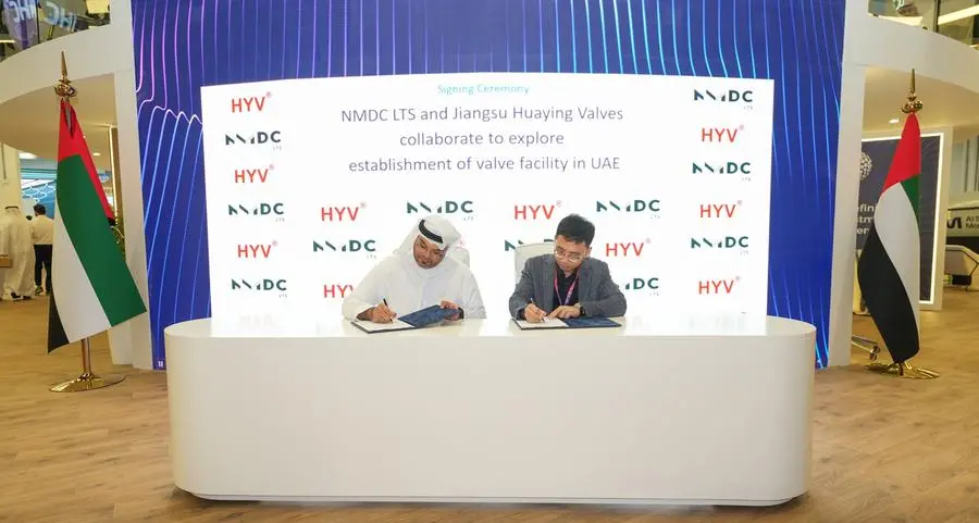 NMDC LTS and Jiangsu Huaying Valves announce an MoU to explore establishment of valve facility in UAE