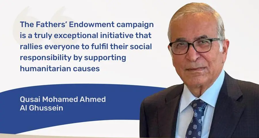 Businessman Qusai Al Ghussein contributes AED 1mln to Fathers’ Endowment campaign
