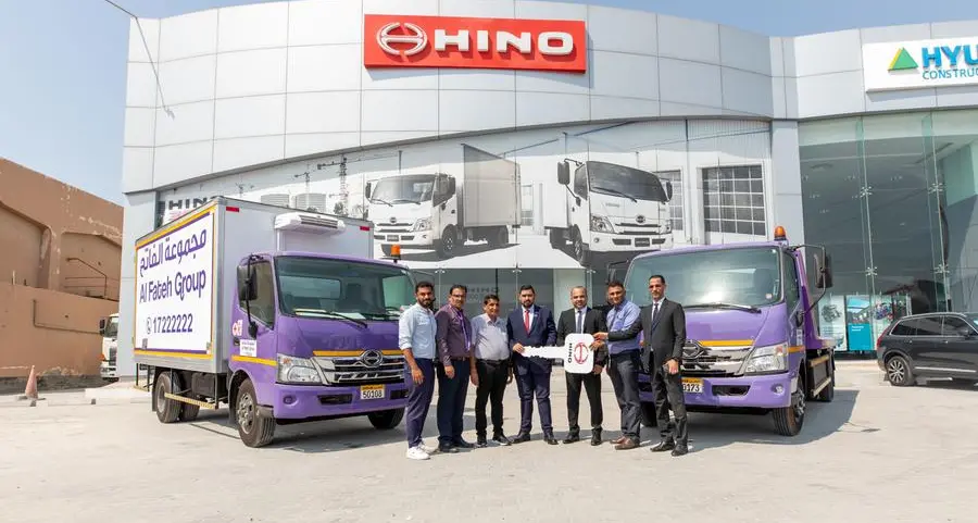 Motorcity delivers HINO trucks to Al Fateh Group