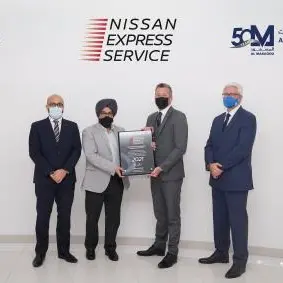 Al Masaood Automobiles' Al Mussafah service centre receives Nissan Express Service certification