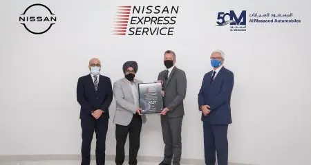 Al Masaood Automobiles' Al Mussafah service centre receives Nissan Express Service certification