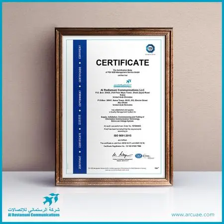 Al Rostamani Communications awarded ISO 9001:2015 Quality Management System Certification