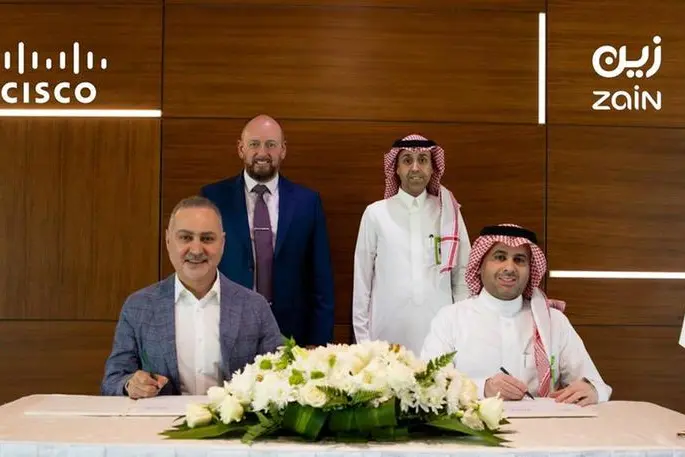 VP of B2B Sales, Fahad Sahmi Al Sahmah - Managing Director for Service Providers at Cisco Middle East, T\\u00FCrkiye and Africa Zayan Sadek Fahad Sahmi Al Sahmah, VP of B2B Sales, Zain KSA, and Zayan Sadek, Managing Director for Service Providers at Cisco Middle East, T\\u00FCrkiye and Africa, signed the agreement. Image Courtesy: Zain KSA