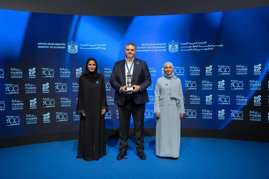 Khalil Alami, Founder and CEO of Telr, receives the Fututre 100 list recognition. Image Courtesy: Telr