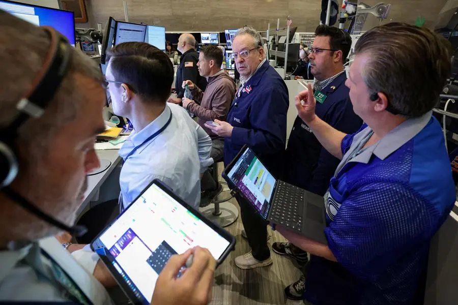 Futures-options traders work on the floor at the American Stock Exchange (AMEX) at the New York Stock Exchange (NYSE) in New York City, U.S., April 30, 2025. REUTERS/Brendan McDermid. , Reuters