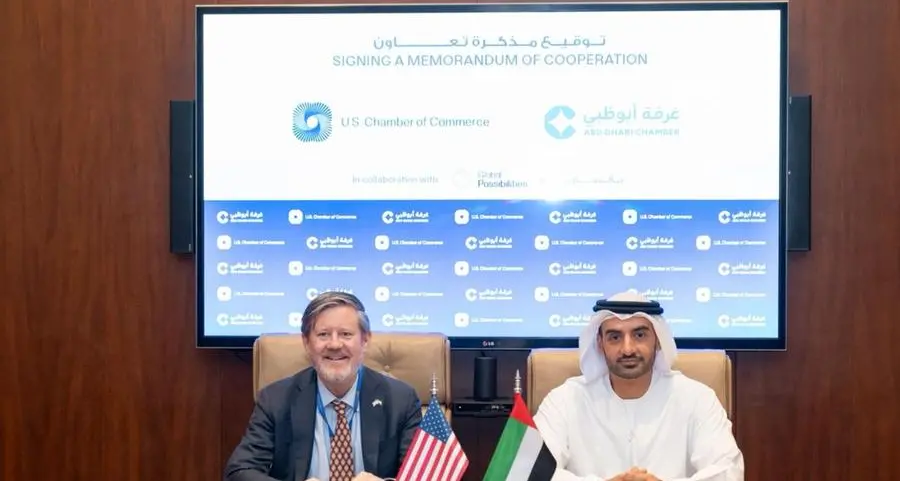 غرفة أبوظبي وغرفة التجارة الأمريكية توقعان اتفاقية استراتيجية لتعزيز الاستثمارات وتوسيع الشراكات بين البلدين