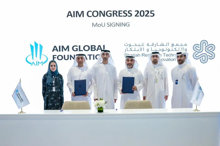 The Sharjah Research Technology and Innovation Park (SRTIP and AIM Congress, the world\\u2019s leading investment platform, have entered into a partnership agreement to attract technology scaleups, create business opportunities, and support innovation. Image Courtesy: SRTIP