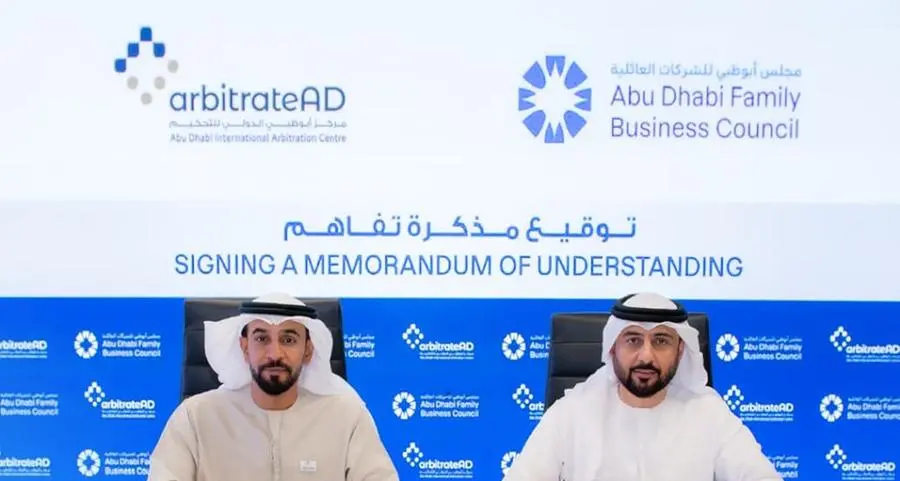 مركز أبوظبي الدولي للتحكيم ومجلس أبوظبي للشركات العائلية يوقعان مذكرة تفاهم رائدة لتعزيز استدامة الشركات العائلية وحوكمتها