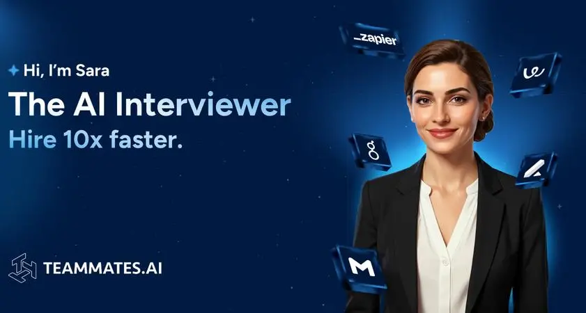 منصة Teammates.ai تطلق أول مسؤولة توظيف بالذكاء الاصطناعي \"سارة\" المتخصصة بإجراء المقابلات بـ 50+ لغة