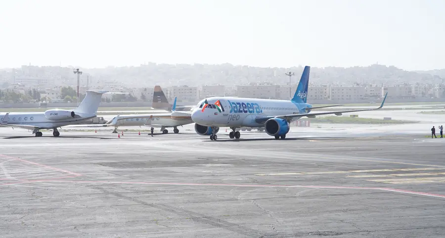 Jazeera Airways inaugural flight lands at Amman City Airport