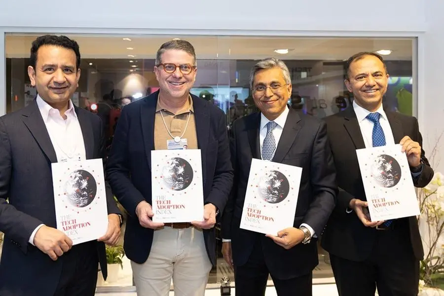 The report was unveiled at the World Economic Forum in Davos . Image Courtesy: Tech mahindra