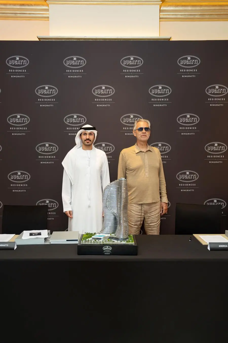 Global Opera Icon Andrea Bocelli buys a luxury residence at Bugatti residences by Binghatti in Dubai