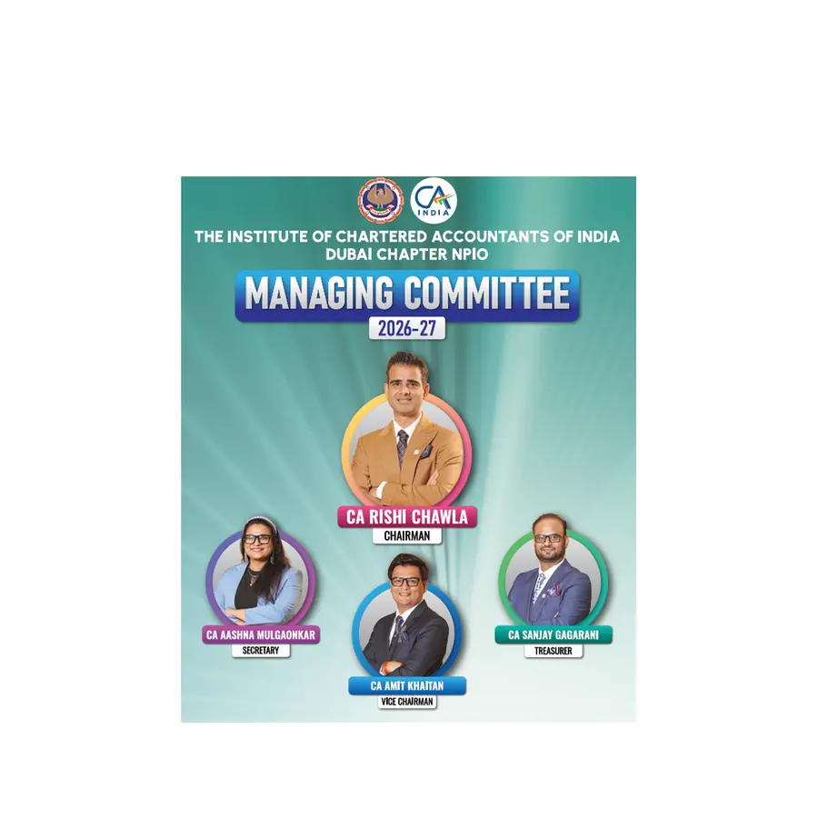 ينتخب معهد المحاسبين القانونيين في الهند – فرع دبي لجنة تنفيذية جديدة