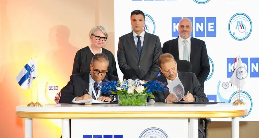 بحضور وزير الصناعة وسفيرة فنلندا لدى مصر KONE والشركة العربية العالمية للبصريات توقعان اعلان نوايا استراتيجي لدعم رؤية مصر للتنمية العمرانية المستدامة
