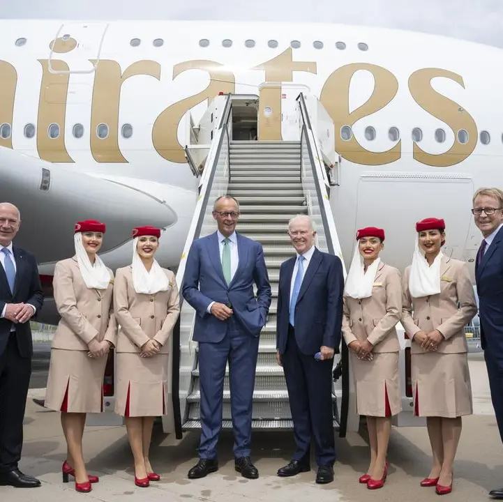 Emirates welcomes German Chancellor Friedrich Merz to its A380