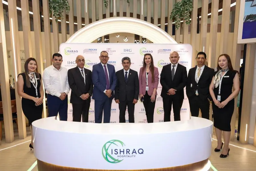 The signing ceremony, held at the Ishraq Hospitality Stand during Arabian Travel Market (ATM) 2025. Image Courtesy: Ishraq Hospitality