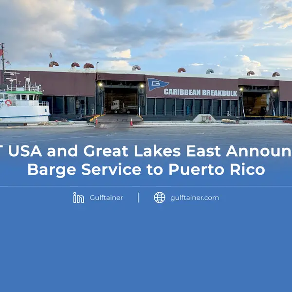 GT USA and Great Lakes East announce new monthly barge service to Puerto Rico