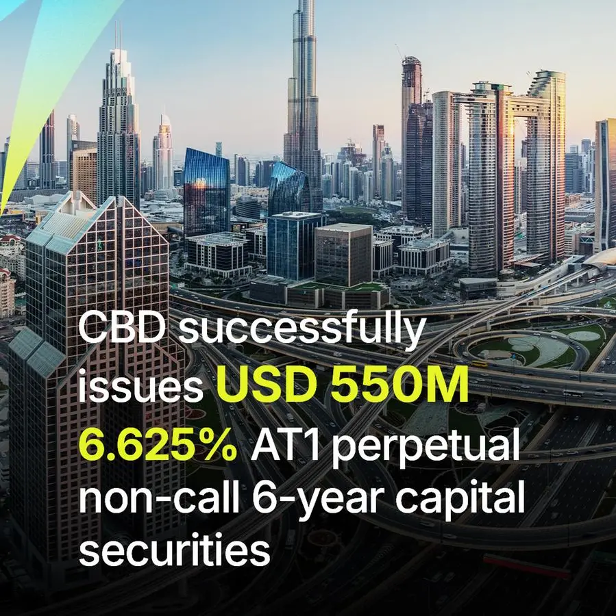 Commercial Bank of Dubai prices USD 550mln additional Tier 1 perpetual non-call 6-year capital securities