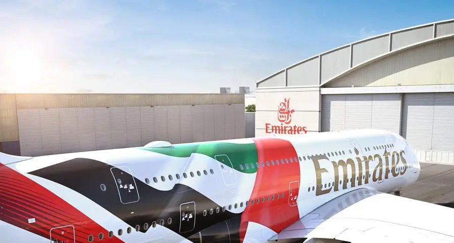 Emirates unveils a striking new UAE flag livery on its A380