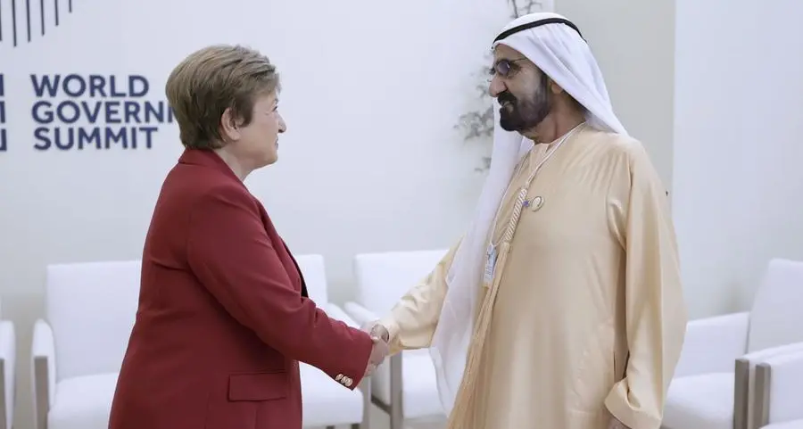 Sheikh Mohammed meets with IMF's Georgieva, discusses global economic developments