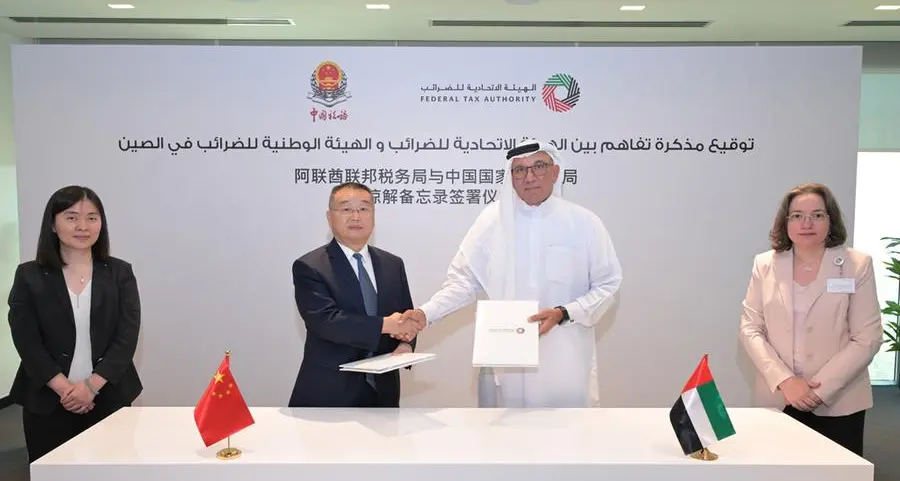 Federal Tax Authority and State Taxation Administration of China sign MoU to enhance cooperation and exchange of expertise