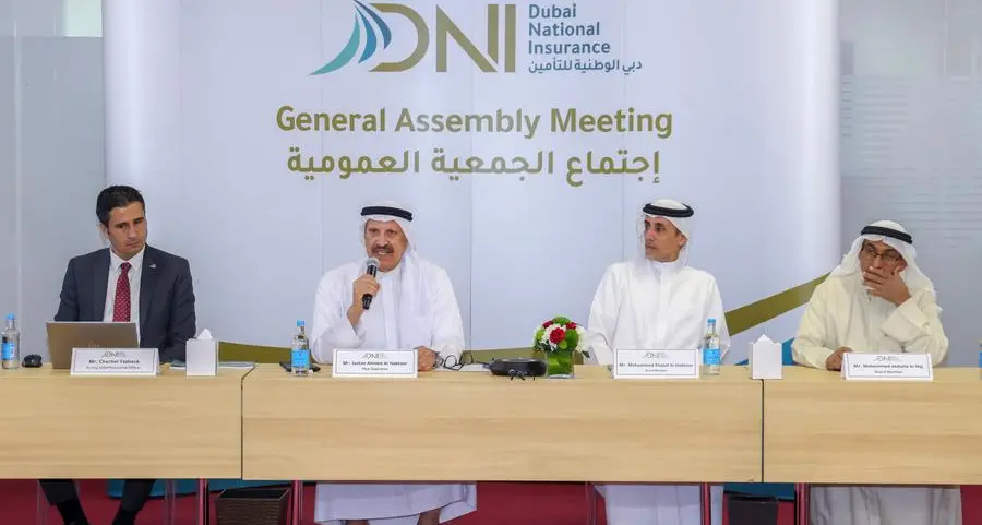 Dubai National Insurance approves a cash dividend of 15% at the Annual General Assembly meeting