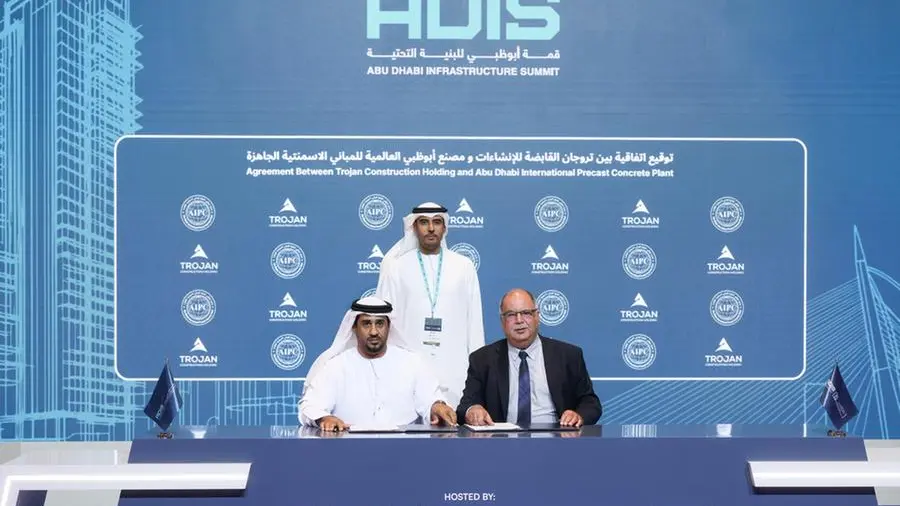 Hi-tech concrete products, Abu Dhabi International Pre-Cast Plant sign agreement to operate, develop precast facilities in Al Ain