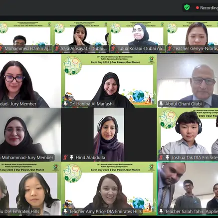 مجموعة عمل الإمارات للبيئة تختتم بنجاح الدورة السادسة والعشرين من مسابقة الخطابة البيئية بين المدارس