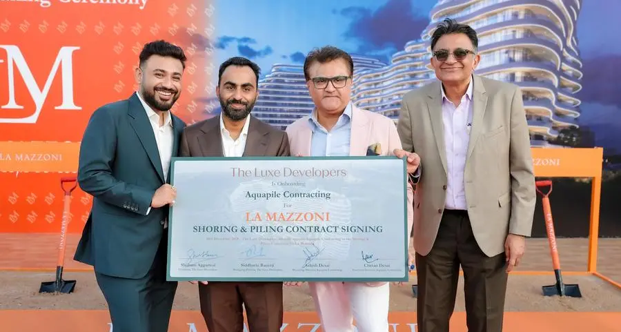 The Luxe Developers appoints Aquapile Contracting for shoring and piling works at La Mazzoni