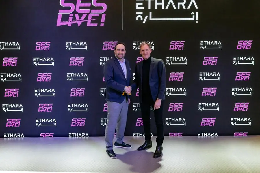 Saif Rashid Al Noaimi, Chief Executive Officer of Ethara , and Ali Haidary, Chief Executive Officer & Founder of SES Live!. Image Courtesy: Ethara