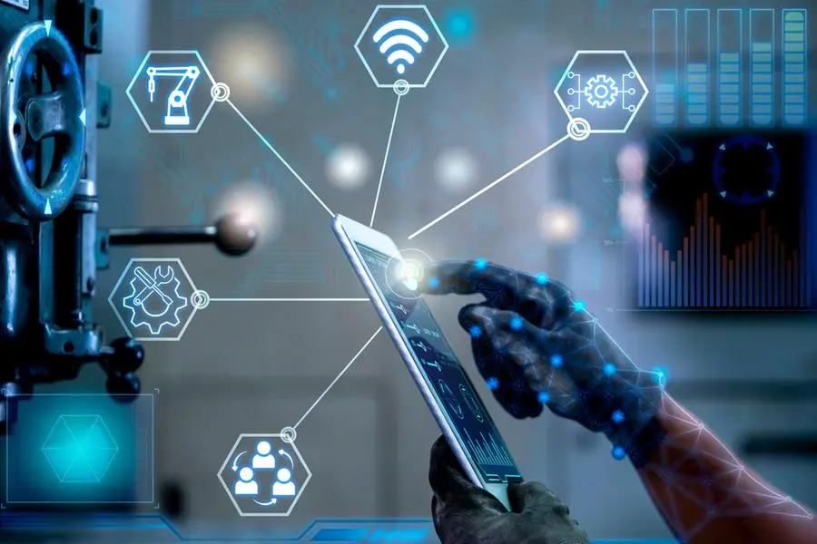 Engineer control welding heavy automation with smart connection new technology in the future. Image used for illustrative purpose. Getty Images , Getty Images