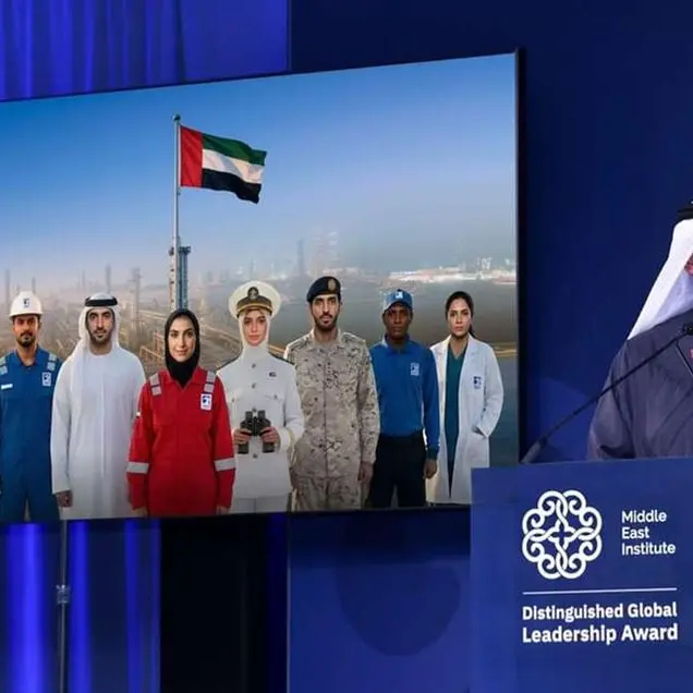 Sultan Al Jaber dedicates MEI’s Leadership Award to UAE President, frontline workers