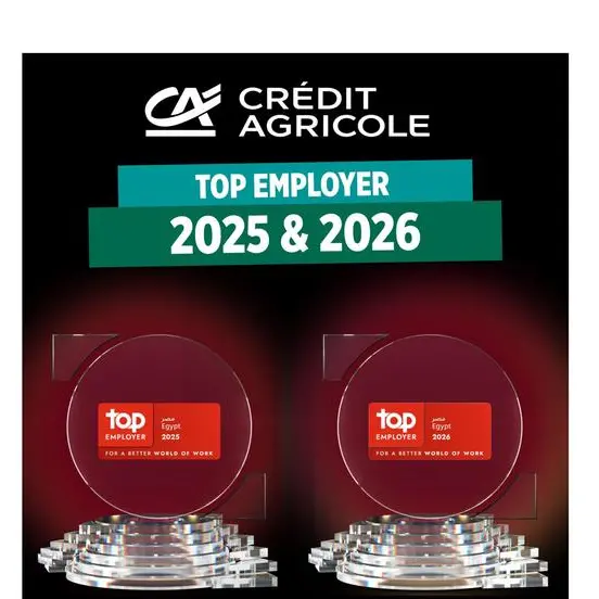 بنك كريدي اجريكول مصر يحصل على شهادة \"أفضل جهة عمل\" من المؤسسة العالمية Top Employers