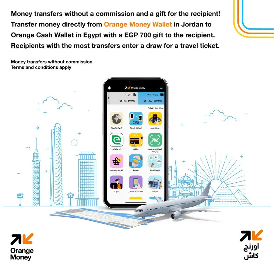 Jordan’s Orange Money launches exclusive offers for international transfers to Egypt with Orange Cash
