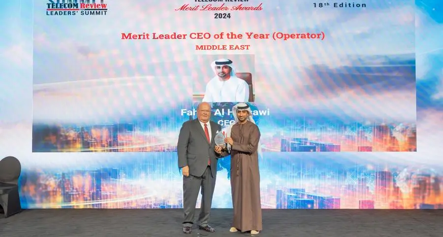 Fahad Al Hassawi named CEO of the Year for Operators in the Middle East at Telecom Review Excellence Awards