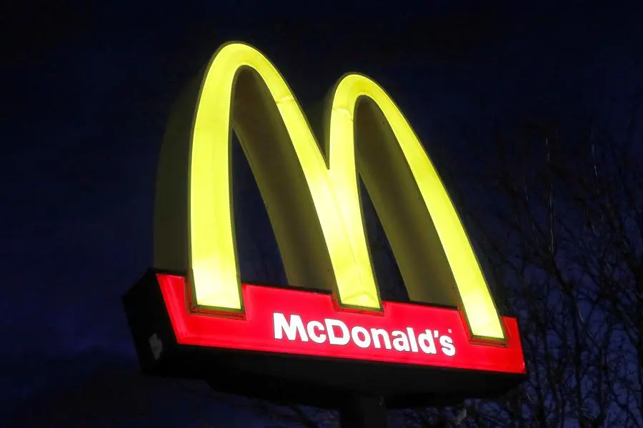 FILE PHOTO: A sign is seen at a McDonald\\'s restaurant in U.S., March 17, 2020. REUTERS/Andrew Kelly. , Reuters