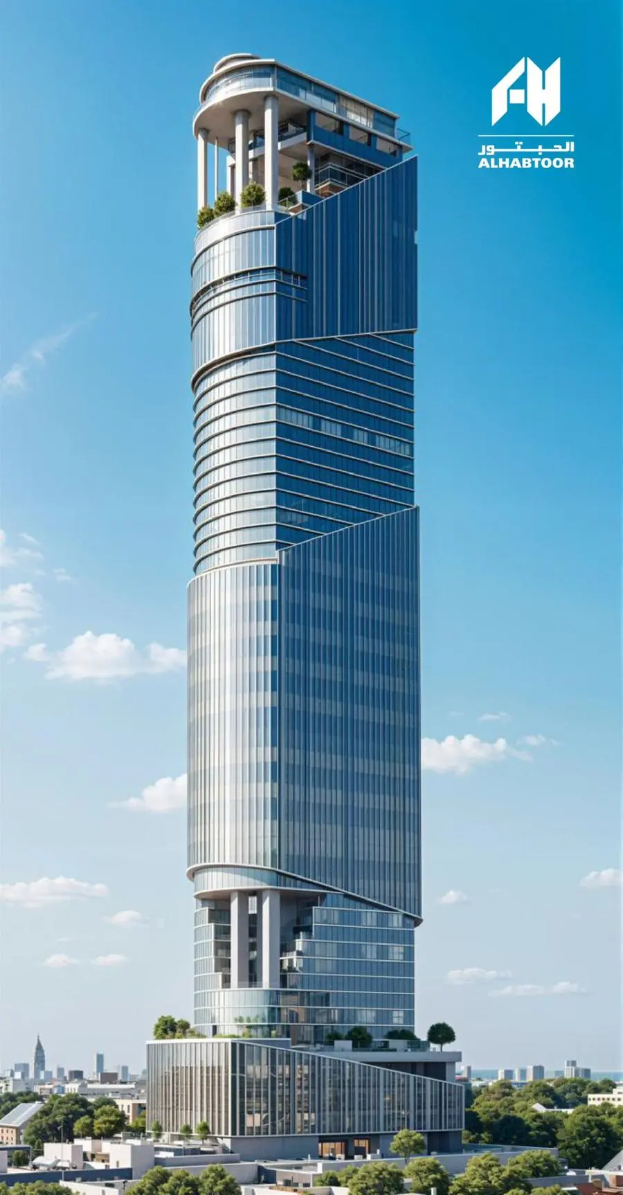 Rendering of Al Habtoor Group's planned $1.4bln landmark commercial tower project in Dubai. Image courtesy - X account of Khalaf Ahmad Al Habtoor