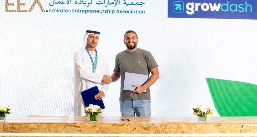 جمعية الإمارات لريادة الأعمال توقع مذكرة تفاهم مع Growdash