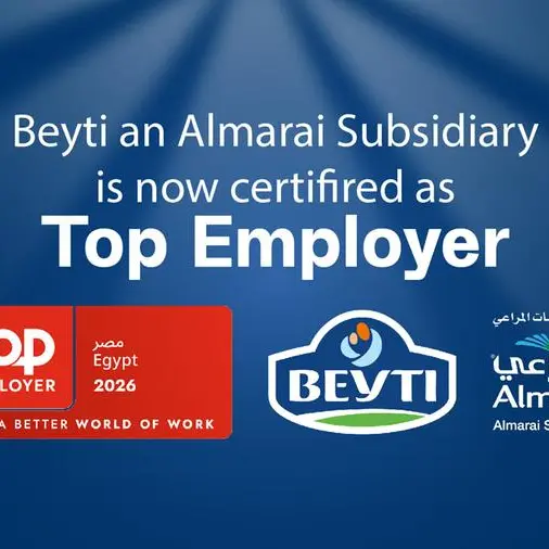 Beyti – an Almarai Subsidiary – recognized as a Top Employer for 2026 in Egypt, for the second consecutive year