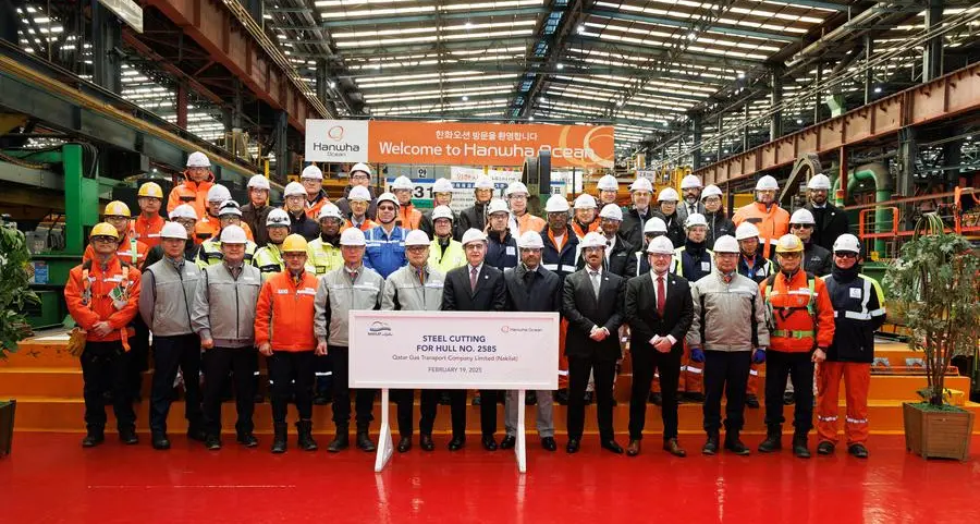 Nakilat celebrates Steel Cutting of 8 New LNG Carriers at Korea’s \"Hanwha Ocean\" Shipyarda