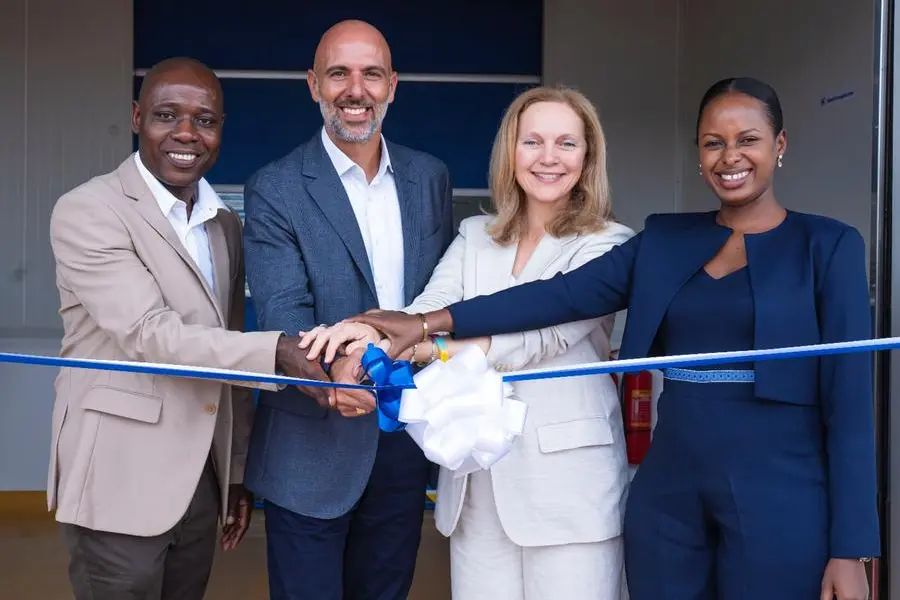 (From Left) Regis Manyange, Commercial Director, East Africa, Kerry; Jad Neaime, General Manager, Kerry Africa; Jill Clements, Deputy Head of Mission to Uganda and Rwanda, Embassy of Ireland; Belinda Kayihura, QSHE & Site Manager, Rwanda, Kerry. Image Courtesy: Kerry