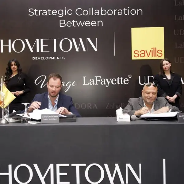 Agreement between Hometown for Development and Savills Egypt to provide management and operational consulting