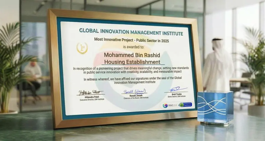 Mohammed Bin Rashid Housing Establishment wins Global Gold Award for Best Innovative Public Sector Project