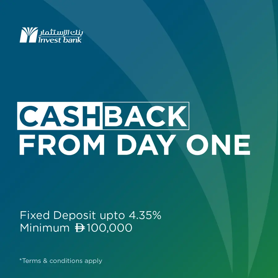 “Earn on Day One”: Invest Bank rolls out new cash-back fixed deposit