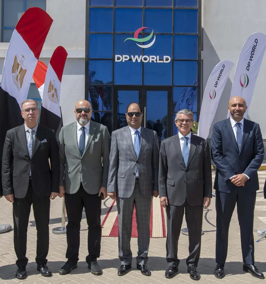 Ahmed Amaway, Chairman, Egyptian Customs Authority (second from right) at DP Word's Sokhna Terminal.