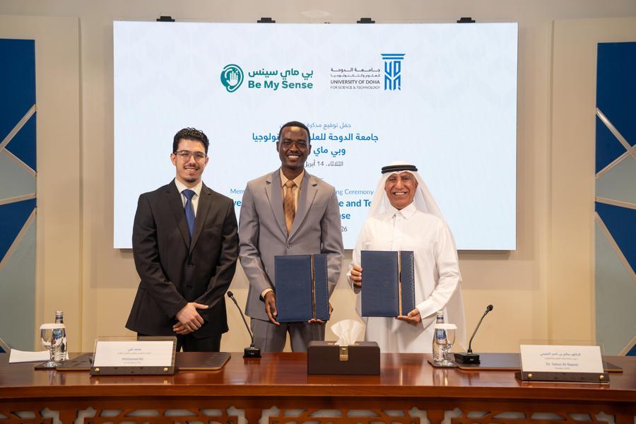 University Doha for Science and Technology signs technology support contract with student-founded startup “Be My Sense”