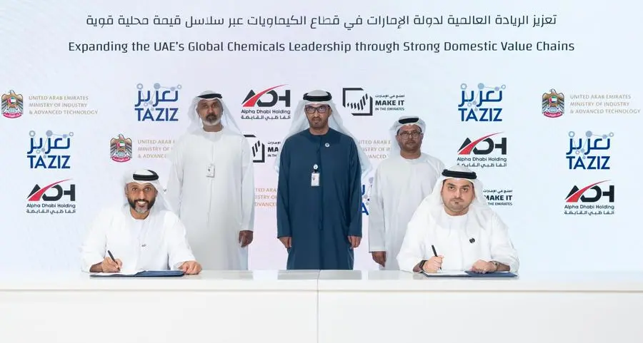 TA’ZIZ, Alpha Dhabi sign strategic collaboration agreement for $10bln chemicals investment in UAE