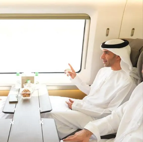 HE Al Zeyoudi experiences Etihad Rail’s passenger service ahead of 2026 launch